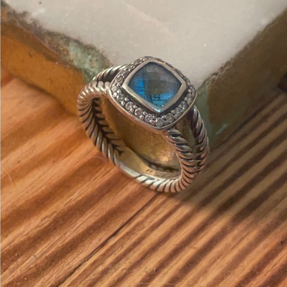 David yurman ring blue topaz and diamonds purchased Nordstrom